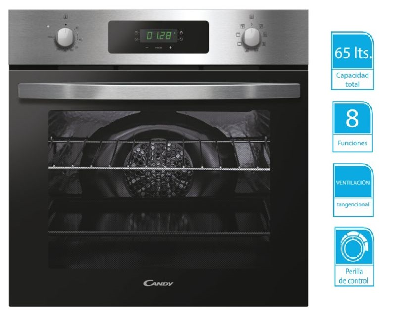 Horno de empotrar Eléctrico, Convección Candy 65 lts FIDC X605
