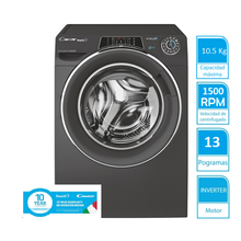 Cargar imagen en el visor de la galería, Lavarropa Candy RapidÓ Inverter 10.5 kg, 1500 RPM, 16 programas RO151056DWHCR-12
